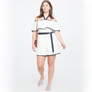 Eloquii NWT Halter Romper w/Contrast Trim Plus 18
